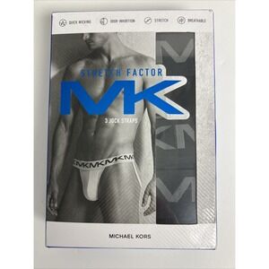 Michael Kors Mens 3 Jock Straps Size Small Stretch Factor MK Ultra Soft Black C3